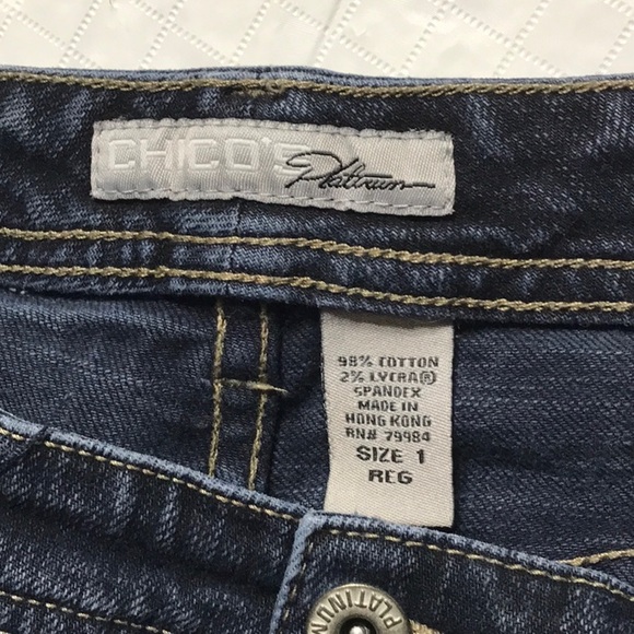 Chico’s ~Platinum Jeans🔷🔷 - Picture 6 of 10